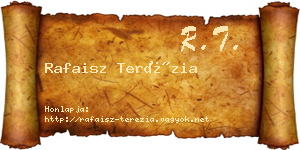 Rafaisz Terézia névjegykártya